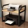 Gvqng Printer Stand, 2-Tier Desktop Printer Stand, Wooden Desk Printer Table, Multipurpose Printer Rack for Home Office, Home Printer Stand, Small Printer Storage Rack,E,48 * 34 * 48cm
