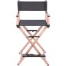 WENGUQABD Regisseursstoel, make-up-ar-stoel, opvouwbare regisseursstoel, aluminium draagbare stoel, opvouwbare make-up-ar-stoel,Rosé goud