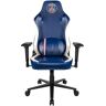 Konix PSG Gaming-bureaustoel, 150° zithoek, glad PU-leer, metalen basis, verstelbare 4D-armleuningen, blauw