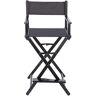 WENGUQABD Regisseursstoel, make-up-ar-stoel, opvouwbare regisseursstoel, aluminium draagbare stoel, opvouwbare make-up-ar-stoel,Zwart