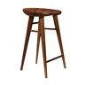 BayDe Hardhouten houten bar met voetsteun, ergonomische gebogen zitting voor toonbank, café-keuken, ontbijtcafé-stoel, hoogte 55/65/75 cm