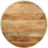 vidaXL Tafelblad rond Ø 70x2,5 cm massief ruw mangohout, blad, vervangend houten tafelblad, houten eetkamertafelblad, houten blad, eetkamertafelblad