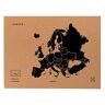 Miss Wood WOODY MAP XL EUROPE NOIR 90 CM X 60 CM