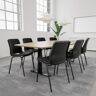 Generic Conferentietafel SET 8 personen - Agenda + Profim Ana, Bureaublad Walnoot, Stoel Black / Graphite / Black