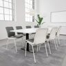 Generic Conferentietafel SET 8 personen - Agenda + Profim Ana, Bureaublad Wit, Stoel Snow / Vanilla / Grey