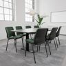 Generic Conferentietafel SET 8 personen - Agenda + Profim Ana, Bureaublad Zwart, Stoel Black / Graphite / Dark Green