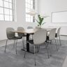 Generic Conferentietafel SET 8 personen - Agenda + Profim Noor, Bureaublad Walnoot, Stoel Metal Silver / Misty Grey / Dark Grey