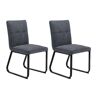 Homexperts 2 stoelen Tilda (Donkergrijs)
