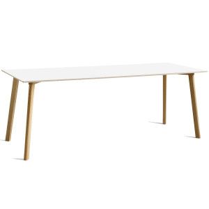 Hay CPH Deux 210 tafel 200x75 met gelakt eiken onderstel parelwit