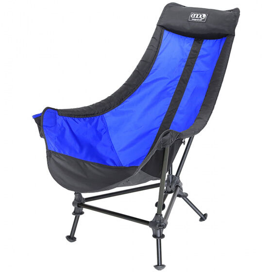 Eno campingstoel Lounger DL 94 x 81 cm aluminium/nylon blauw/zwart - Blauw