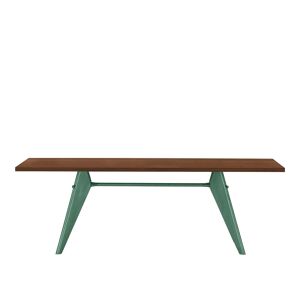 Vitra Em Table 260, Base Prouvé Blé Vert Solid American Walnut