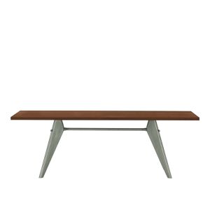 Vitra Em Table 260, Base Prouvé Gris Vermeer - Solid American Walnut