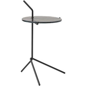 &Tradition Halten Side Table Sh9, Smoked Glass/warm Black