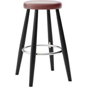 Carl Hansen Ch58 Low Stool, Svartlackad Ek, Lädergrupp B Thor - 332