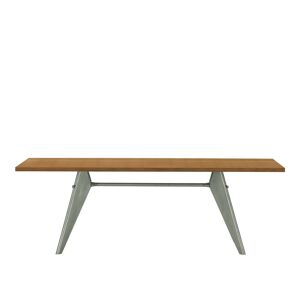 Vitra Em Table 240, Base Prouvé Gris Vermeer - Natural Solid Oak