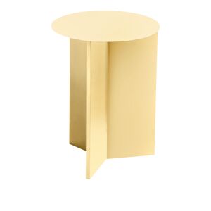 HAY Slit Table Round High - Light Yellow