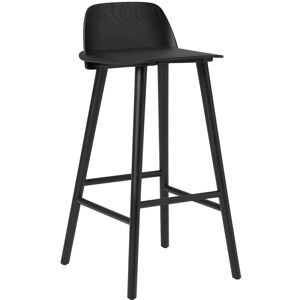 Muuto Nerd Bar Stool, H:75cm, Black