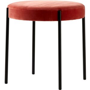 Verpan Series 430 Stool, Black Frame, Upholstered, Hallingdal, Col. 944