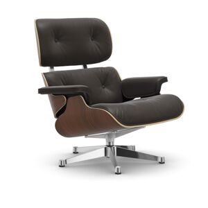 Vitra Lounge Chair, Black-Pigmented Walnut Polished Base, Leather Cat. L40 Leather Premium 68