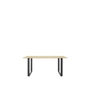 Muuto 70/70 Table - Small - 170 X 85, Top - White Laminate - Plywood Edge, Base - Black