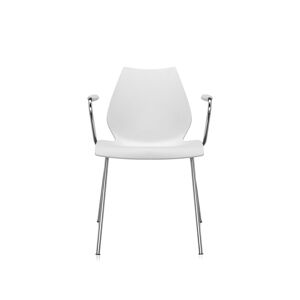 Kartell Maui Chair 2872, Armrest, Zinc White