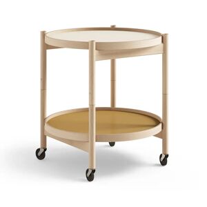 Brdr. Krüger Bølling Tray Table model 50 rullebord sunny, oljet bøkestativ