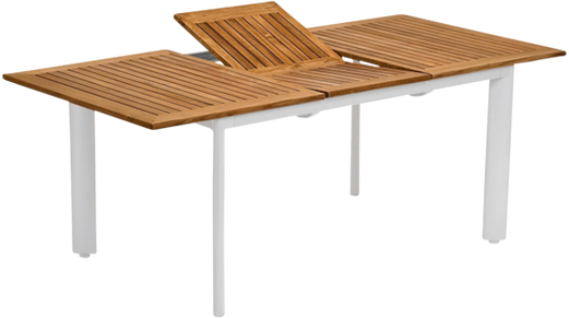 NYDALA bord 96X150/200 cm Hvit/Teak