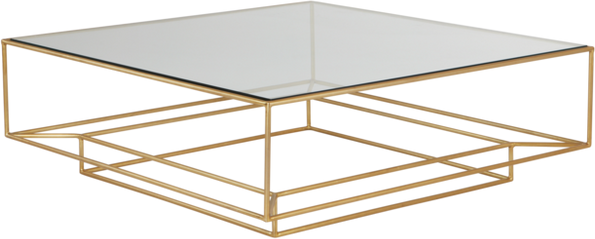 LAKELAND sofabord 102x102 cm Brass