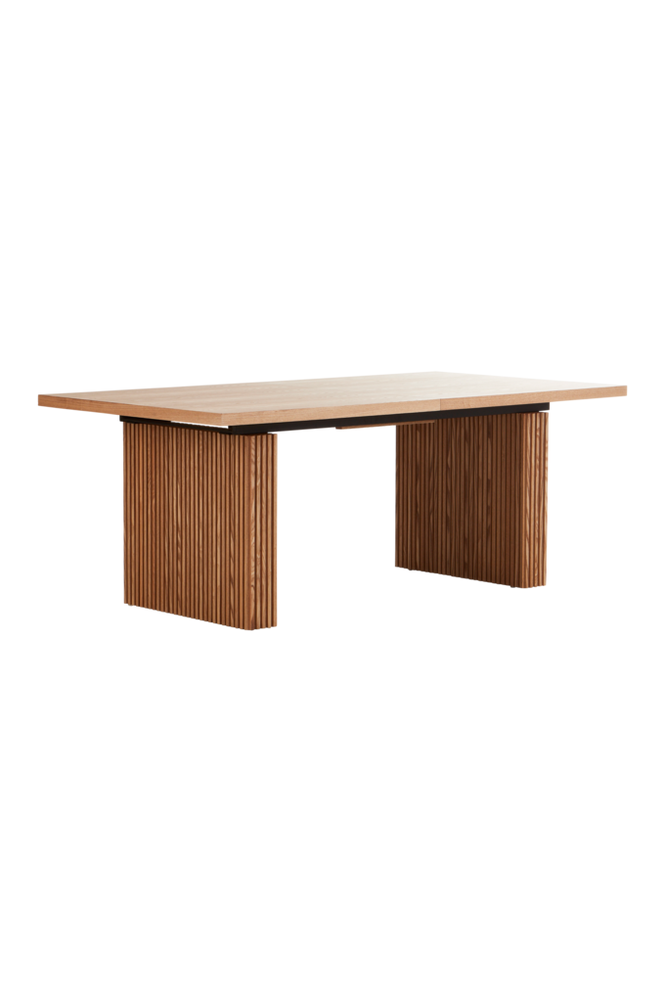 PALANZO spisebord med ileggsplate 105x196+45 cm Natur