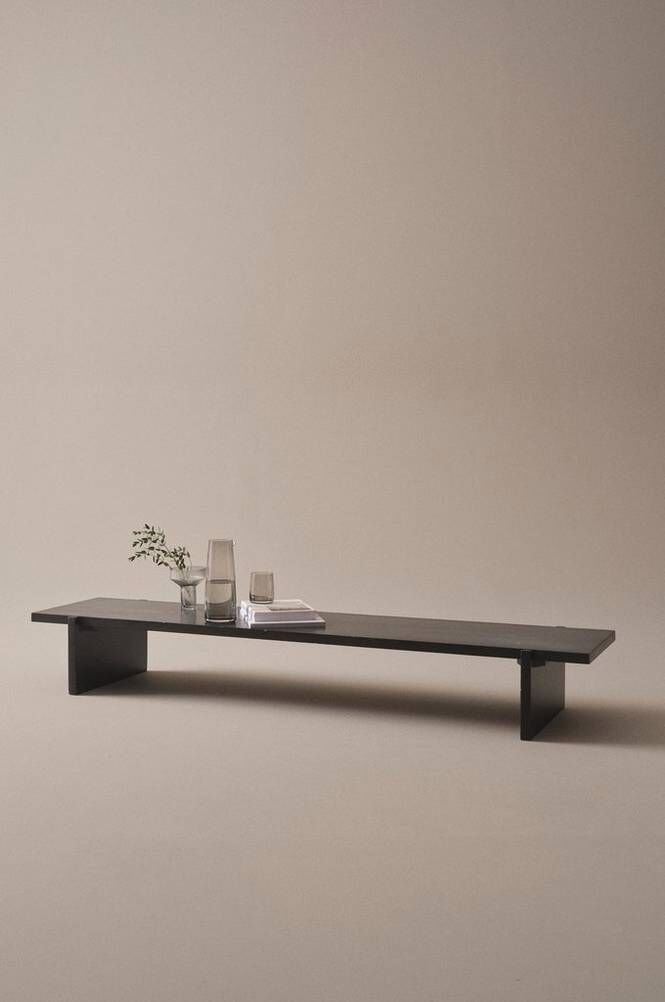 TOTTORI sofabord 44x180 cm Black mdf / metall
