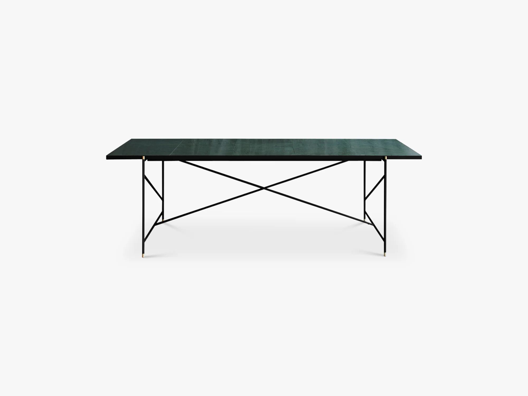Handvärk Spisebord, B230, Messing / Grønn