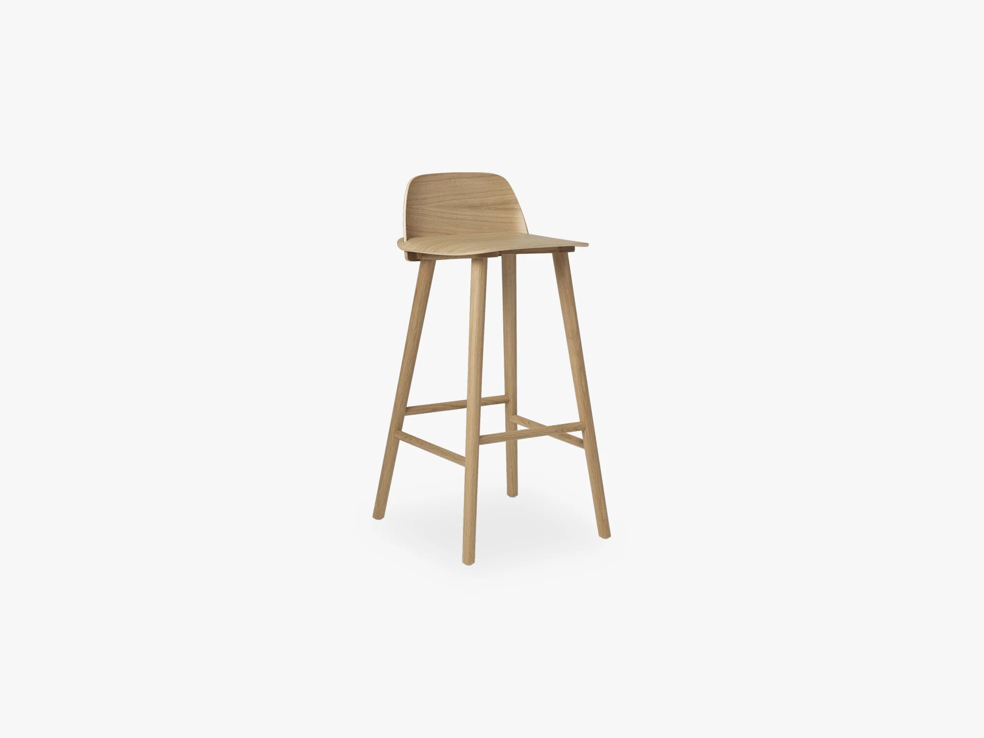 Muuto Nerd Barkrakk-H: 75 Cm, Eik