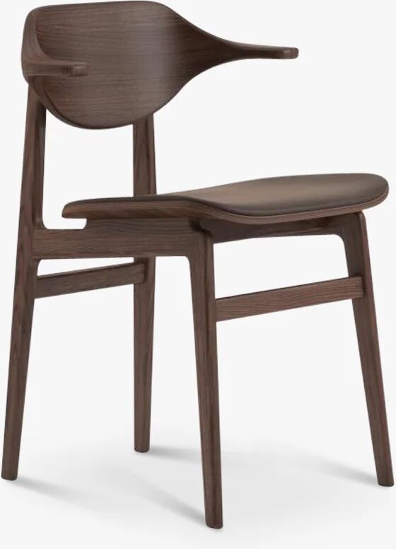 NORR11 Buffalo Chair, Dark Brown - Dark Brown Leather