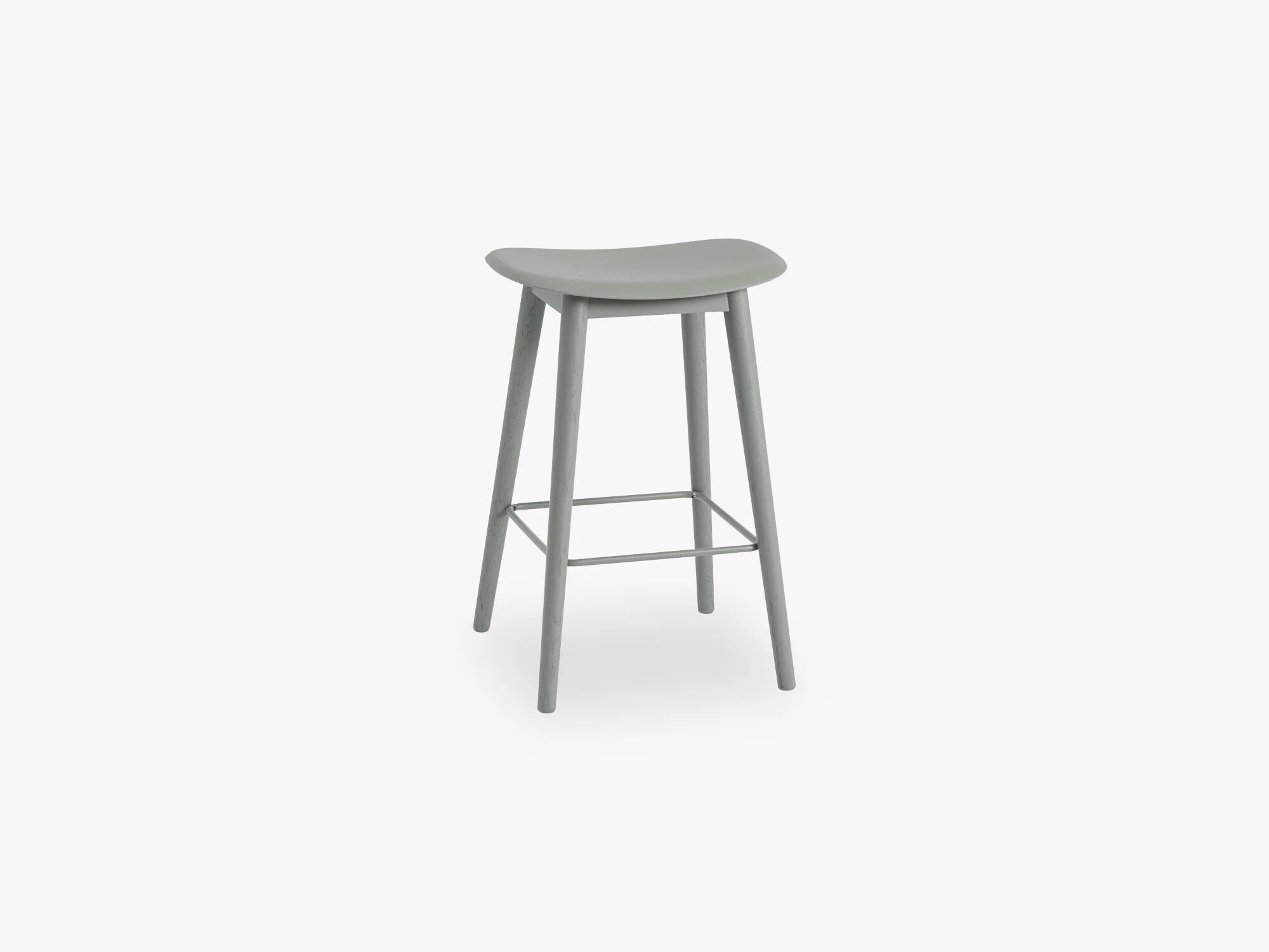 Muuto Fiber Barstol - Trebase H: 65 Cm,​​Dusty Green / Dusty Green