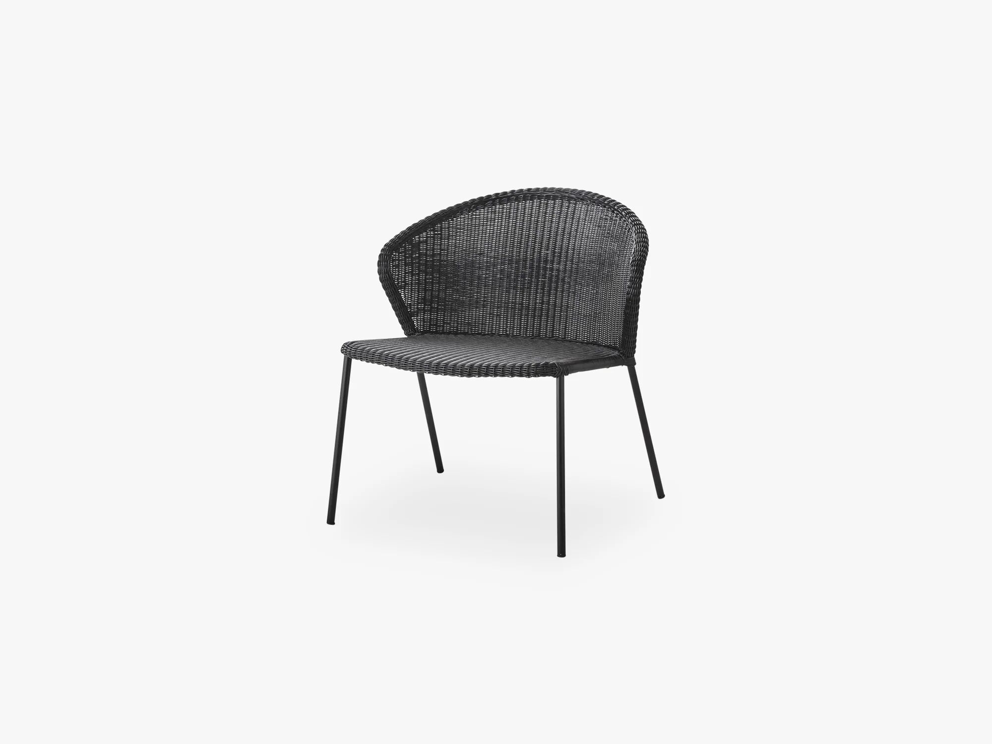 Cane-Line Lean Lounge Chair - Stabelbar bar, svart