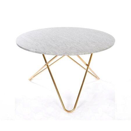 OX DENMARQ Big O table spisebord - Carrara/brass