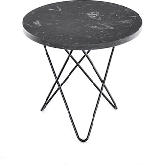 OX DENMARQ Mini O Table Svart Marmor med Svart Ramme Ø40