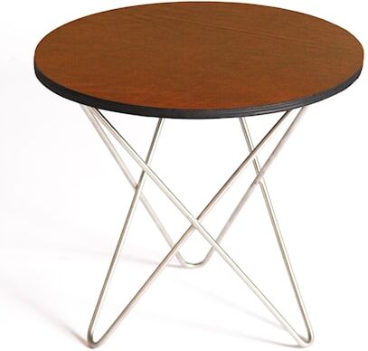 OX DENMARQ Mini o-table leather sidebord – Cognac/stainless