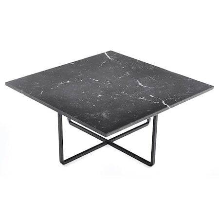 OX DENMARQ Ninety sofabord - Svart marmor/svartlakkert metallstomme