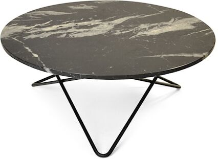 OX DENMARQ Large O Table Svart Marmor med Svart Ramme Ø100