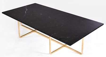 OX DENMARQ Ninety Table XL - Svart marmor/messingstomme H30 cm