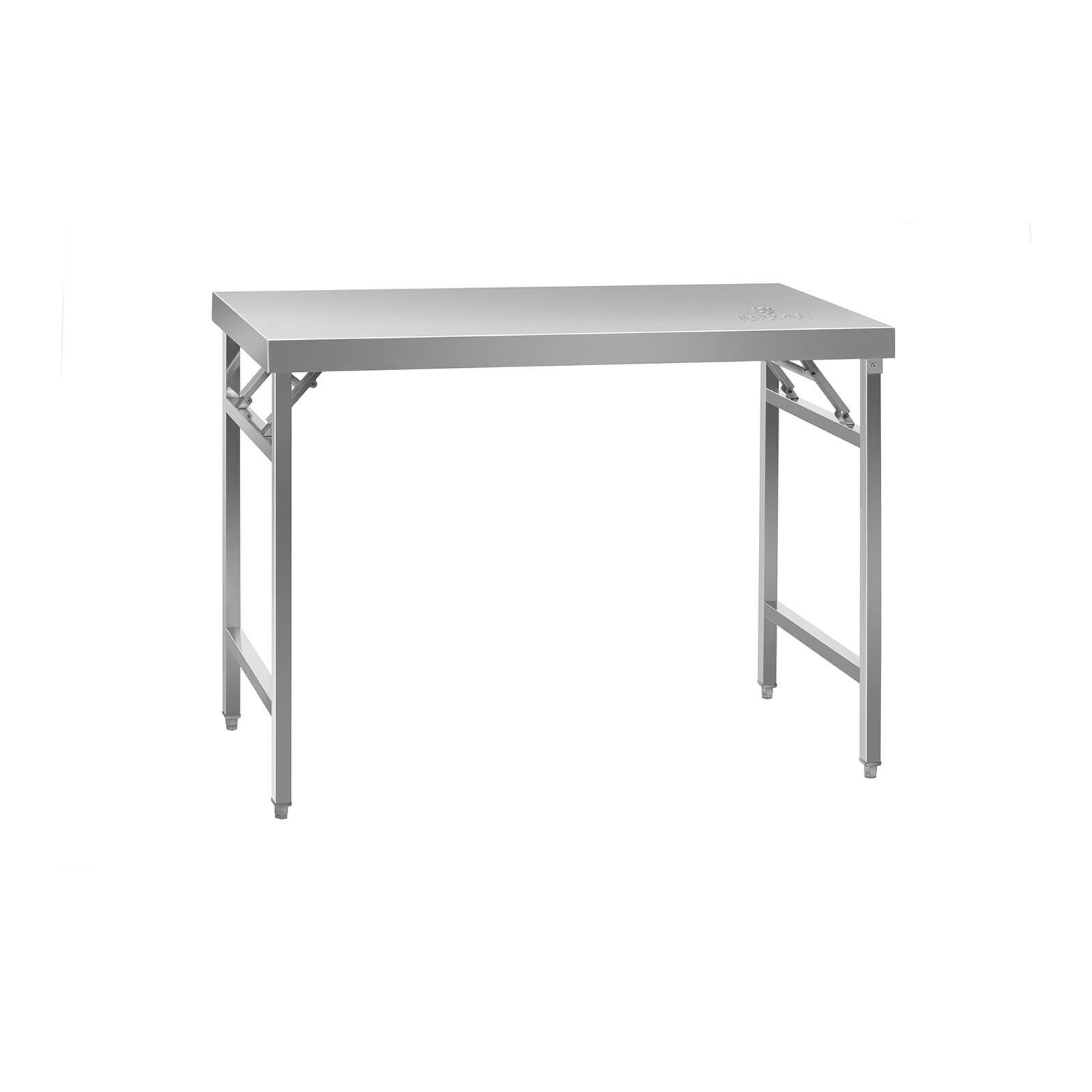 Royal Catering Folding Work Table - Stainless Steel - 120 x 60 cm 10010738