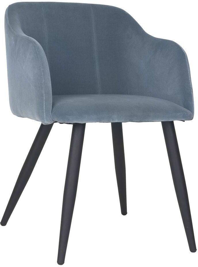 Broste Copenhagen - Pernille Spisebordsstol fløyel - Pastel Blue   Unoliving