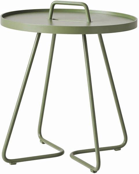 Cane-line - On-the-move Sidebord - Olive - Ø44   Unoliving