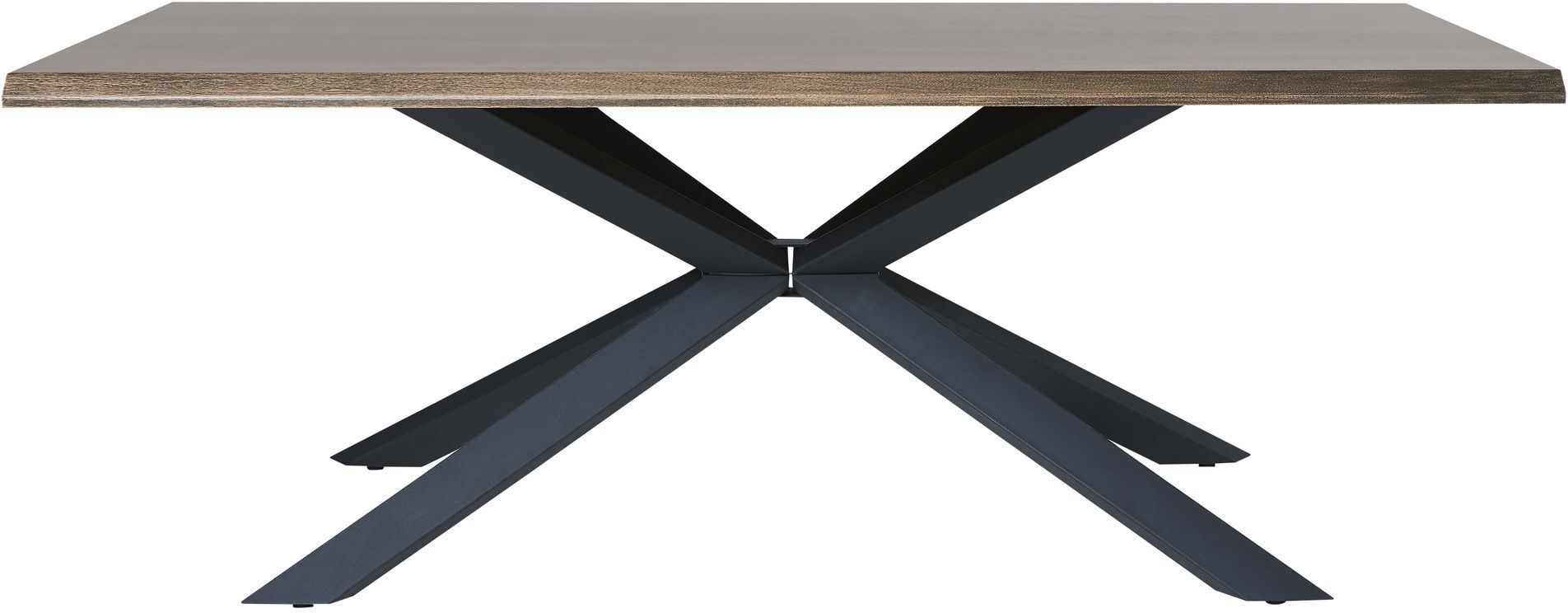 Unique Furnitures Arno Spisebord - Røyket Eik/Sort Metall, 100x200   Unoliving