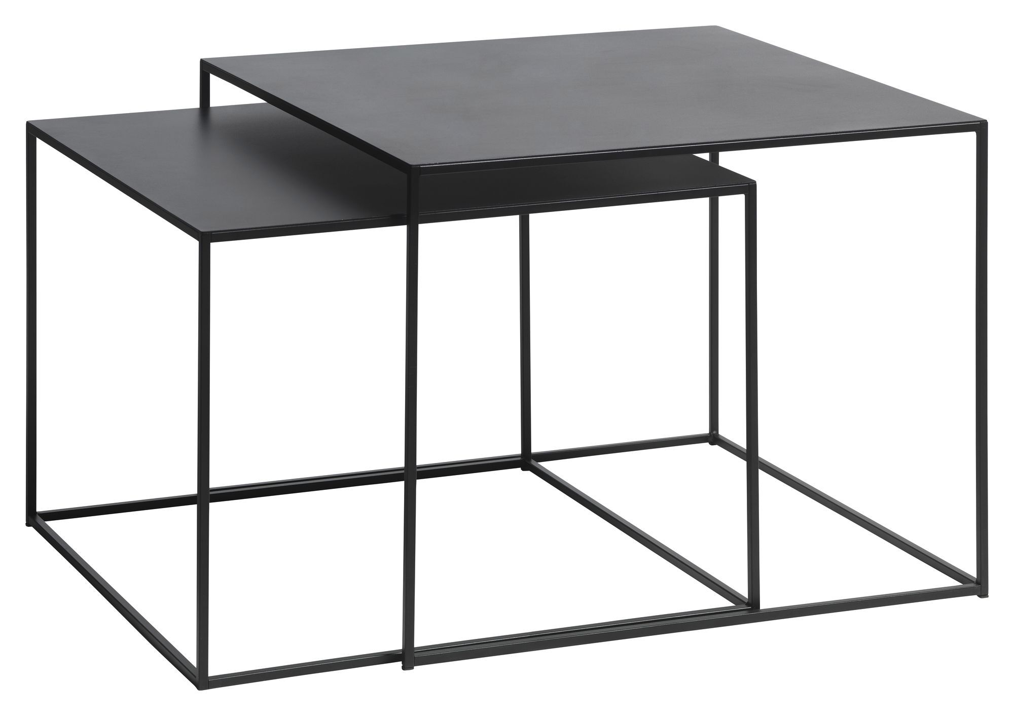 Unique Furnitures Pebble Innskuddsbord, 65/60x65/60, Sort metall   Unoliving