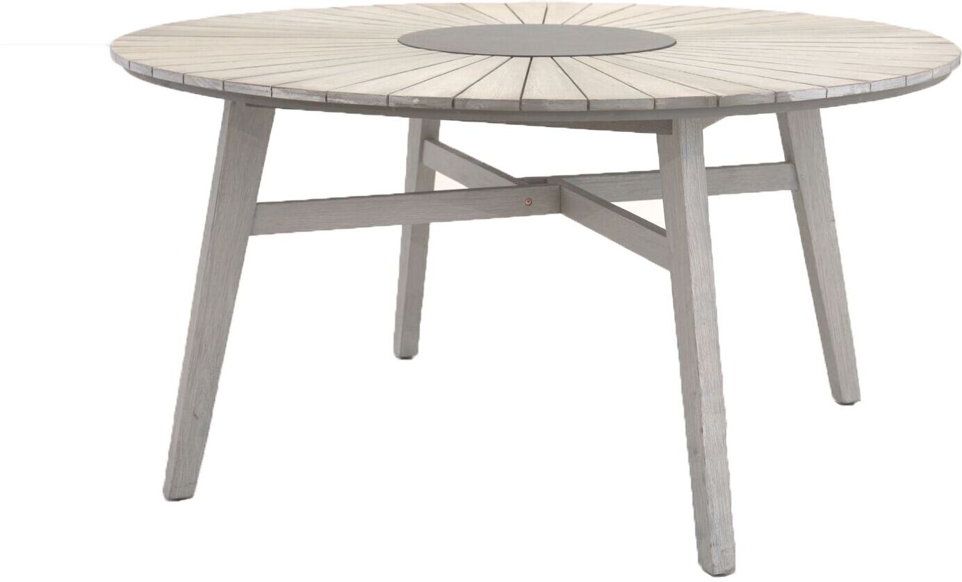 Venture Design Rives, Hagebord Ø150, AntikHvit acacia m. sten   Unoliving