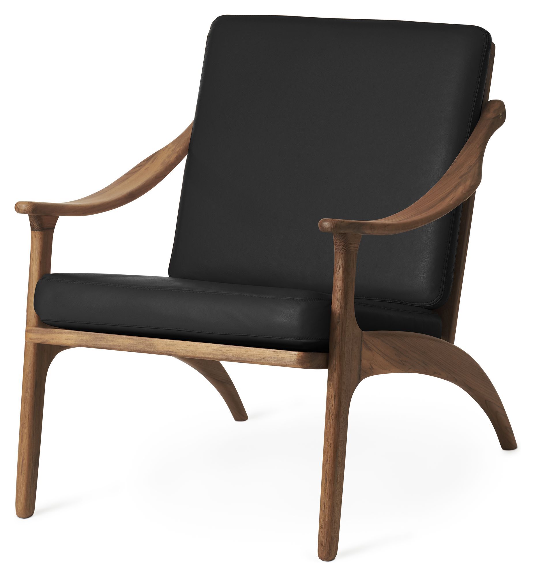 Warm Nordic LEAN BACK Loungestol Sort, Teak   Unoliving