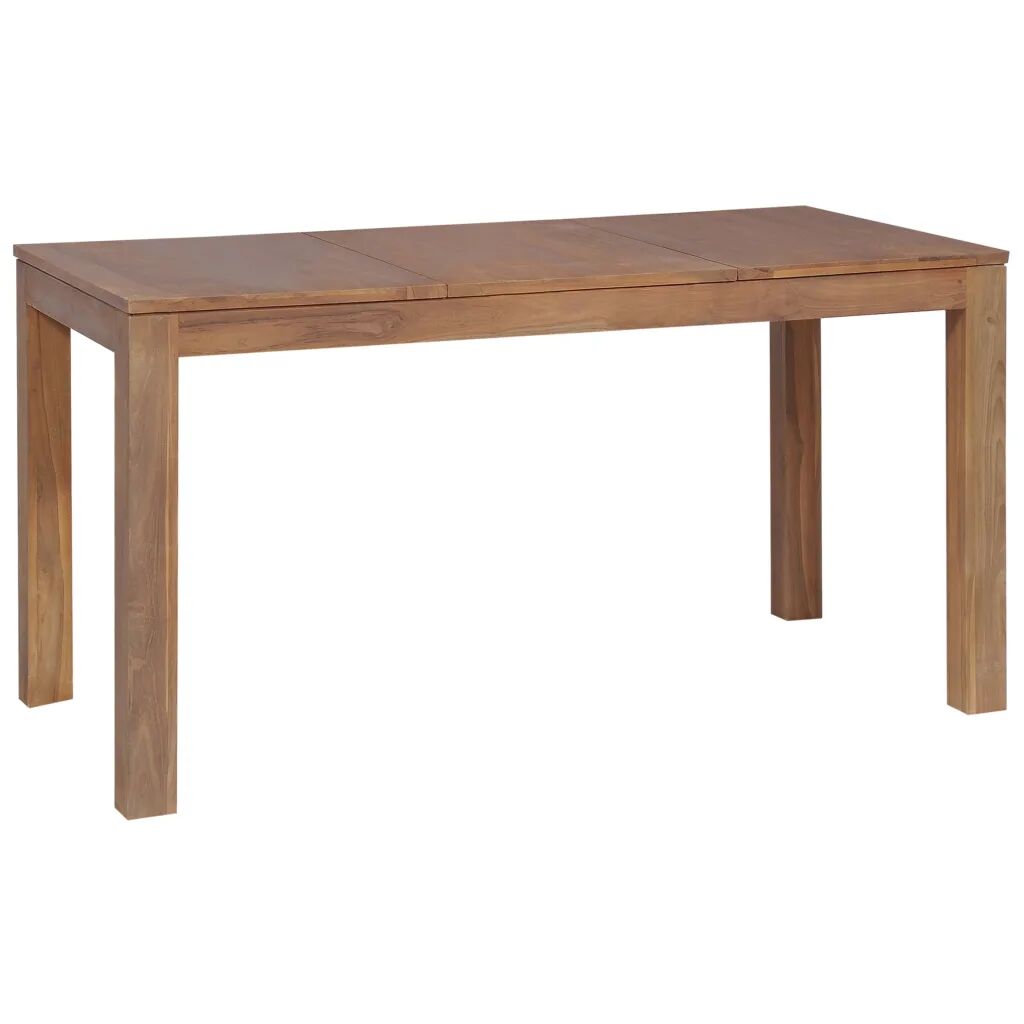 vidaXL Spisebord heltre teak med naturlig etterbehandling 140x70x76 cm