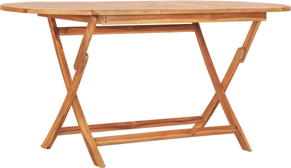 vidaXL Sammenleggbart hagebord 160x80x75 cm heltre teak